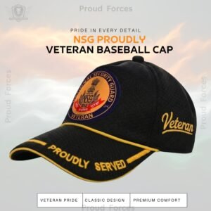 Indian coast guard Proudly Veteran Baseball Cap (Black Color) - Premium Quality
