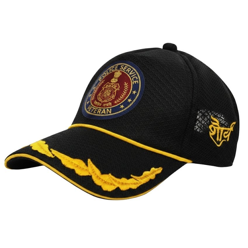 premium quality police service officers’ (black color) baseball cap for veterans premium quality police service officers’ (black color) baseball cap for veterans