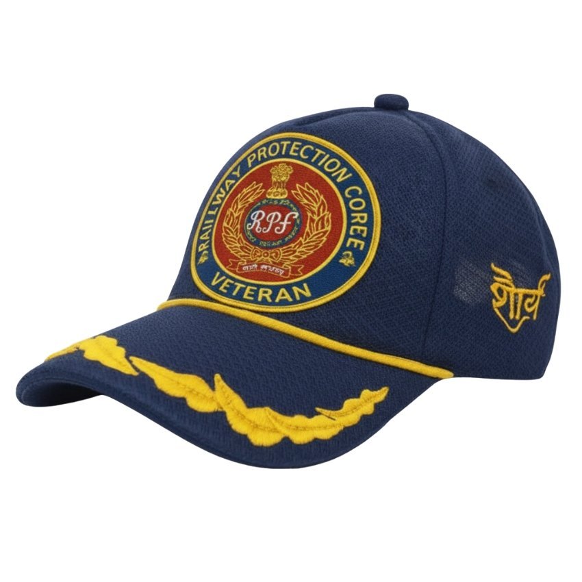 premium quality rpf officers’ veteran baseball cap (blue color) premium quality rpf officers’ veteran baseball cap (blue color)