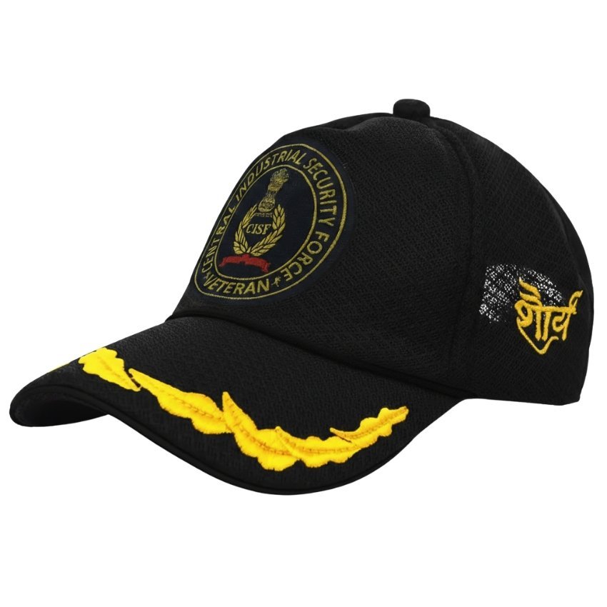premium quality cisf officers’ veteran baseball cap (black color) premium quality cisf officers’ veteran baseball cap (black color)