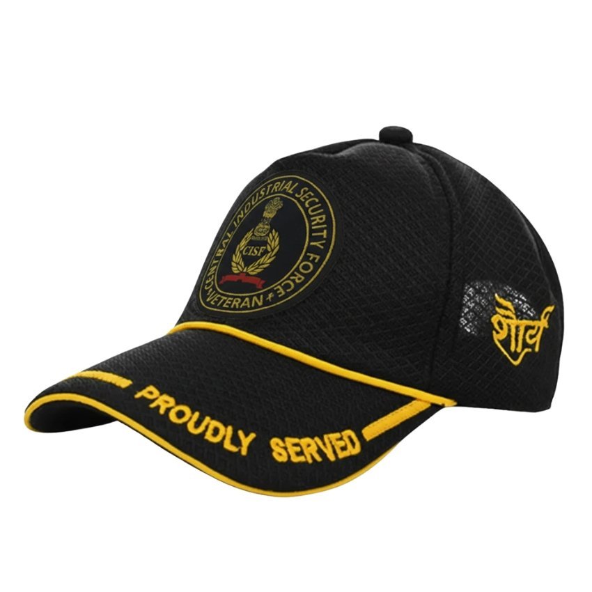 premium quality cisf proudly veteran baseball cap (black color) premium quality cisf proudly veteran baseball cap (black color)