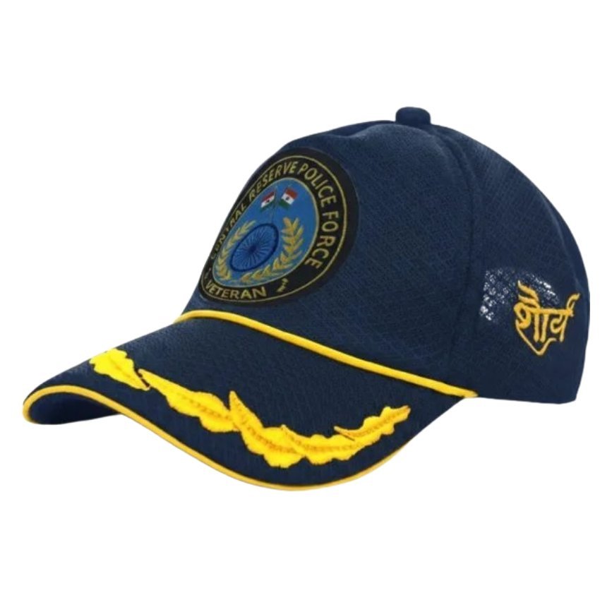 crpf officer veteran cap & car–bike sticker combo crpf officer veteran cap & car–bike sticker combo