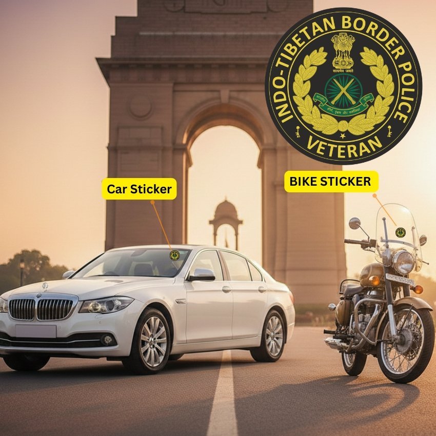 premium quality indo tibetan border police (itbp) veteran car & bike stickers premium quality indo tibetan border police (itbp) veteran car & bike stickers
