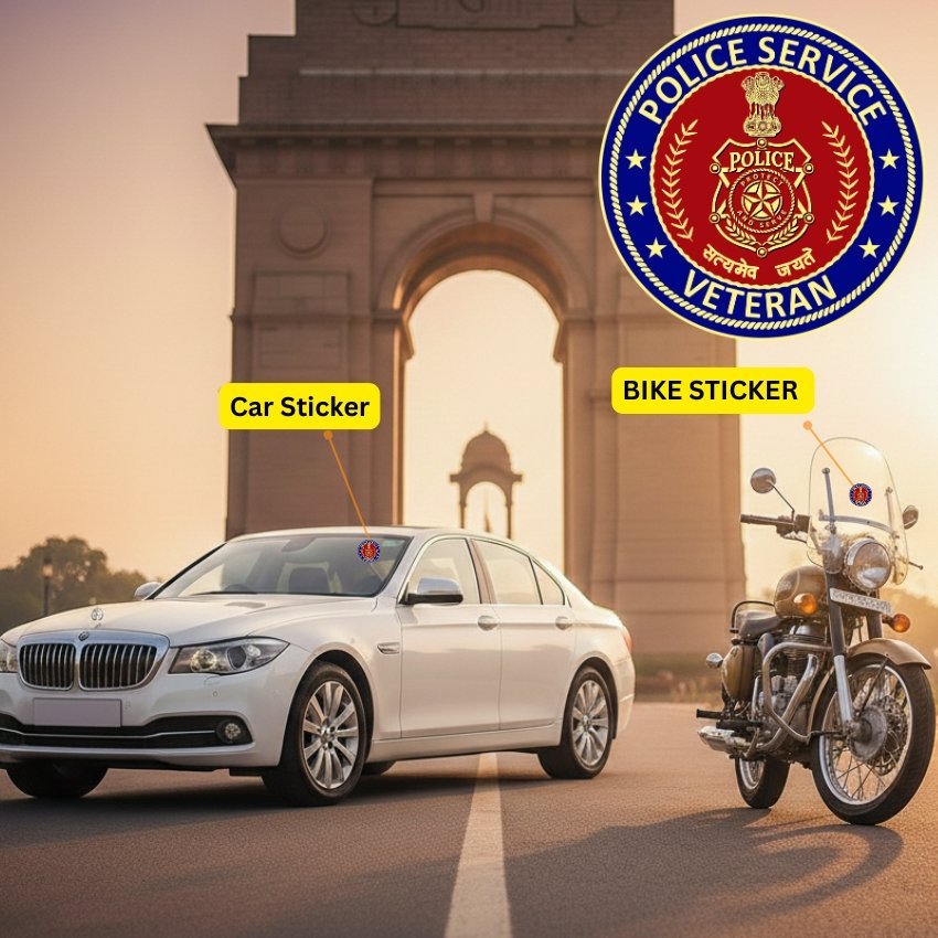 premium quality police service veteran car & bike stickers premium quality police service veteran car & bike stickers