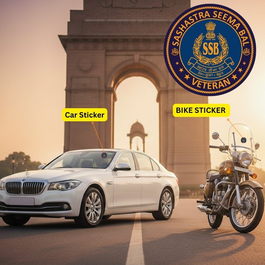 premium quality sashastra seema bal (ssb) veteran car & bike stickers premium quality sashastra seema bal (ssb) veteran car & bike stickers