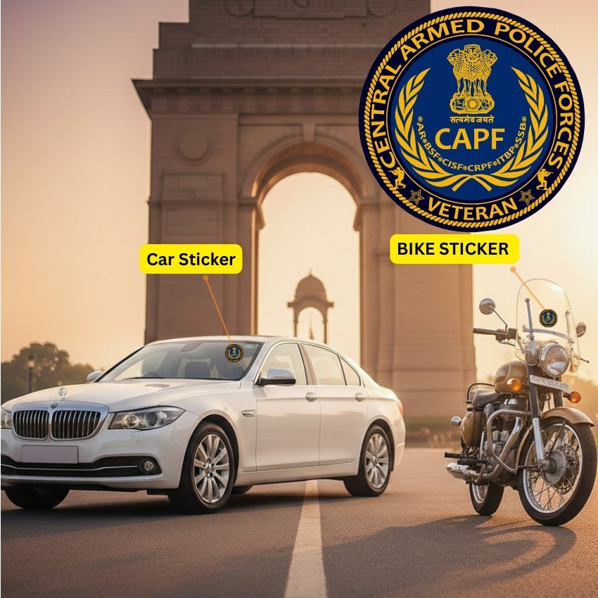 premium quality central armed police forces veteran car & bike stickers premium quality central armed police forces veteran car & bike stickers