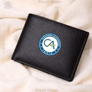 Chartered Accountant (CA) Black Leather Wallet for Men (Premium Classic Edition)