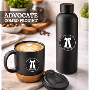 Advocate Matte Finish Bottle & Coffee Mug Combo Set